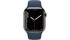 Apple Watch S7 LTE 41mm mặt thép dây cao su Xanh Xám mặt chính diện